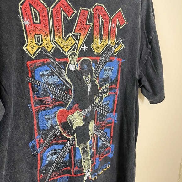ACDC Band T Shirt Tour M Rock Music Graphic T Grunge Goth - Picture 3 of 9